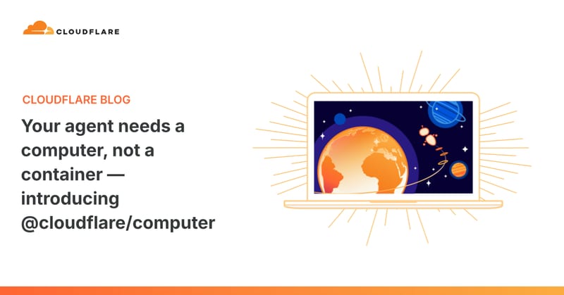 Cloudflare @cloudflare/computer announcement artwork